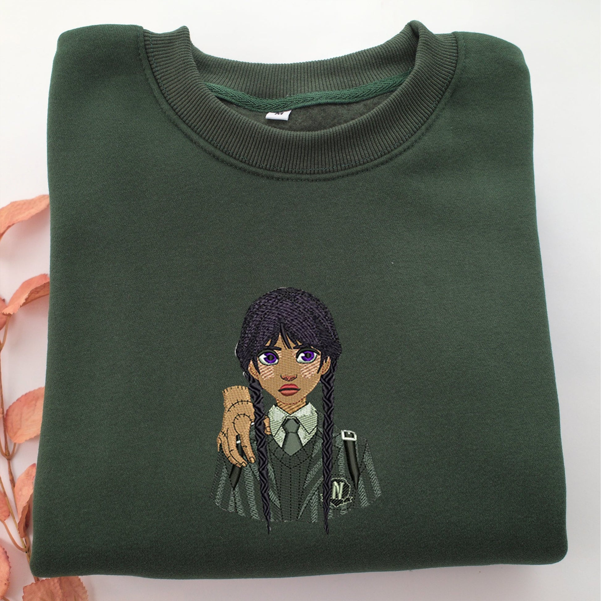 Wednesday Addams Nike Embroidered Sweatshirt, Nike Movie Inspired, Valentine's Day Gifts Idea For Him Her