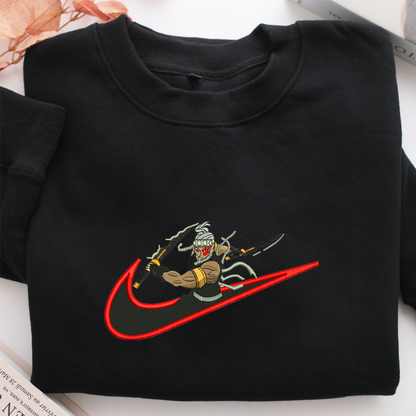 Tengen Uzui Swoosh Nike Embroidered Sweatshirt, Nike Movie Inspired, Valentine's Day Gifts Idea For Him Her