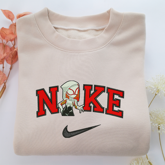 Nike Gwen Stacey Nike Embroidered Sweatshirt, Nike Movie Inspired, Valentine's Day Gifts Idea For Him Her