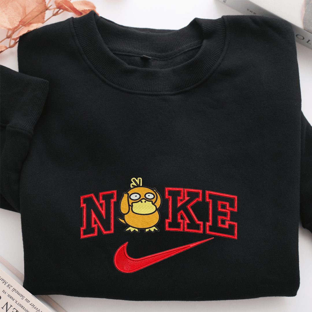 Nike Psyduck Nike Embroidered Sweatshirt, Nike Movie Inspired, Valentine's Day Gifts Idea For Him Her