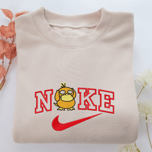 Nike Psyduck Nike Embroidered Sweatshirt, Nike Movie Inspired, Valentine's Day Gifts Idea For Him Her