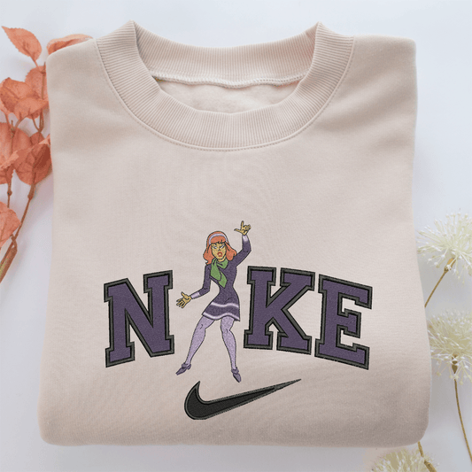 Nike Scared Daphne Blake Nike Embroidered Sweatshirt, Nike Movie Inspired, Valentine's Day Gifts Idea For Him Her