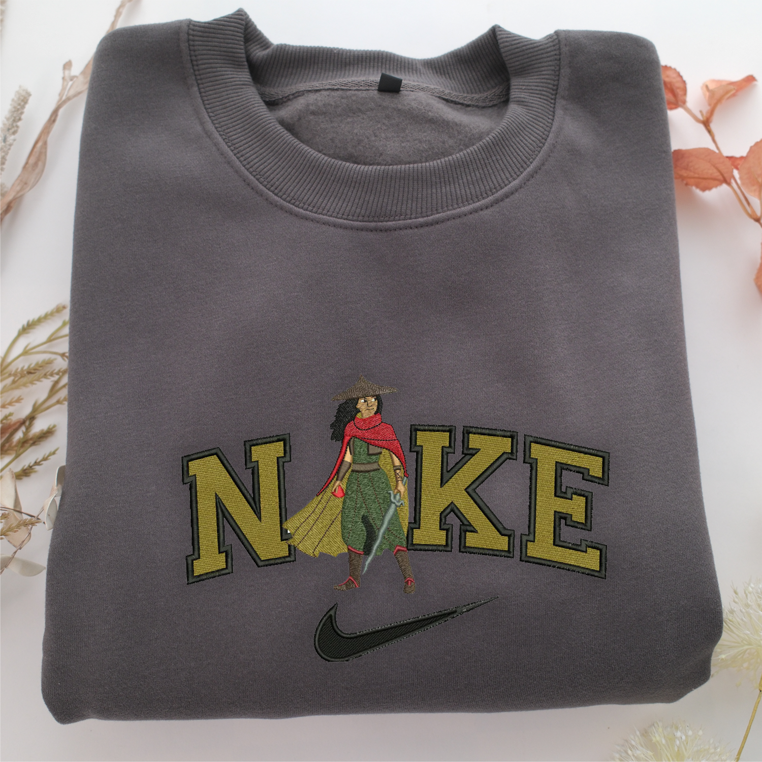 Nike Raya Nike Embroidered Sweatshirt, Nike Movie Inspired, Valentine's Day Gifts Idea For Him Her