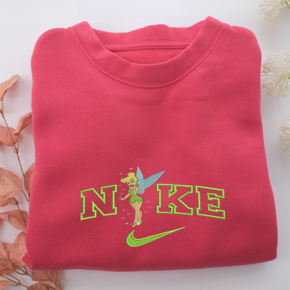 Nike Tinker Bell Nike Embroidered Sweatshirt, Nike Movie Inspired, Valentine's Day Gifts Idea For Him Her