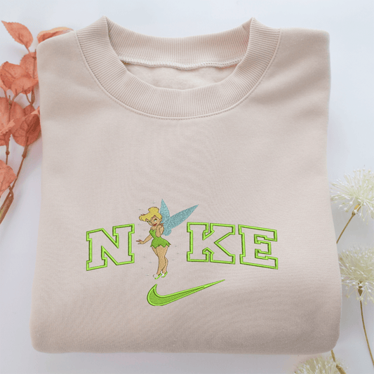 Nike Tinker Bell Nike Embroidered Sweatshirt, Nike Movie Inspired, Valentine's Day Gifts Idea For Him Her