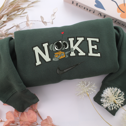 Nike Wall E Nike Embroidered Sweatshirt, Nike Movie Inspired, Valentine's Day Gifts Idea For Him Her