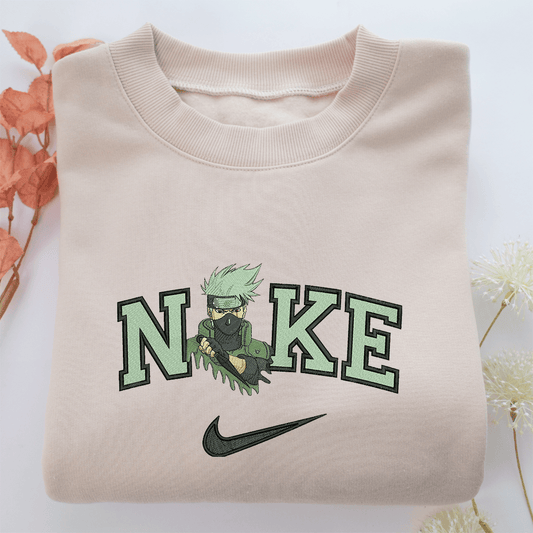 Nike Kakashi Hatake Nike Embroidered Sweatshirt, Nike Movie Inspired, Valentine's Day Gifts Idea For Him Her