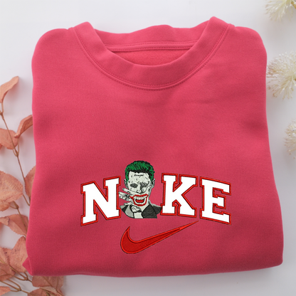 Nike Joker Nike Embroidered Sweatshirt, Nike Movie Inspired, Valentine's Day Gifts Idea For Him Her