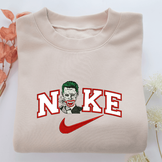 Nike Joker Nike Embroidered Sweatshirt, Nike Movie Inspired, Valentine's Day Gifts Idea For Him Her