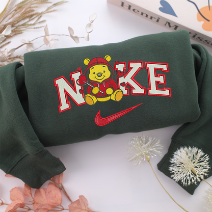 Nike Pooh Love Nike Embroidered Sweatshirt, Nike Movie Inspired, Valentine's Day Gifts Idea For Him Her