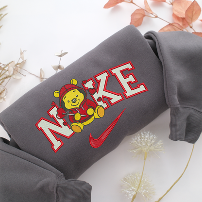 Nike Pooh Love Nike Embroidered Sweatshirt, Nike Movie Inspired, Valentine's Day Gifts Idea For Him Her