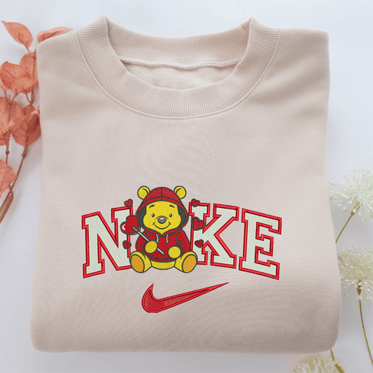 Nike Pooh Love Nike Embroidered Sweatshirt, Nike Movie Inspired, Valentine's Day Gifts Idea For Him Her