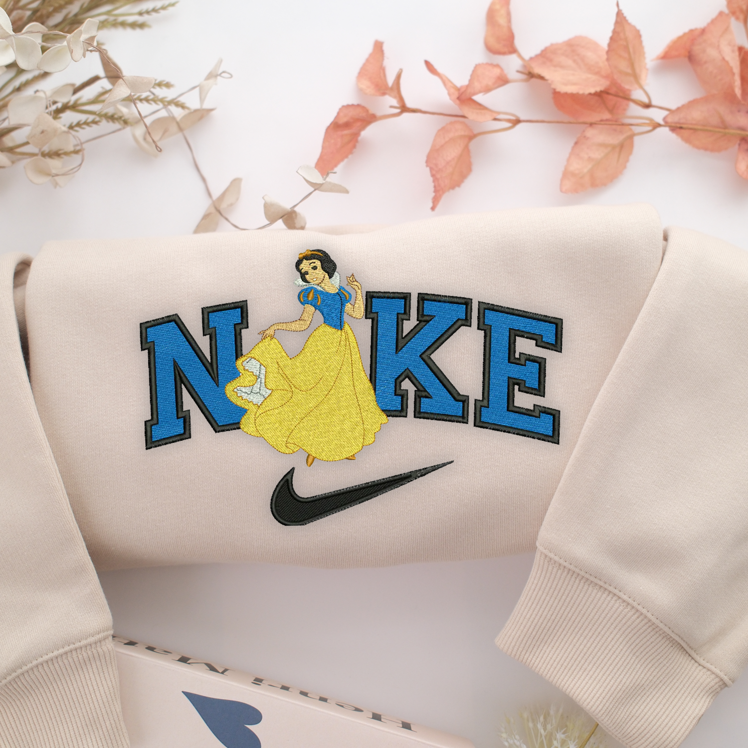 Nike Snow White Nike Embroidered Sweatshirt, Nike Movie Inspired, Valentine's Day Gifts Idea For Him Her