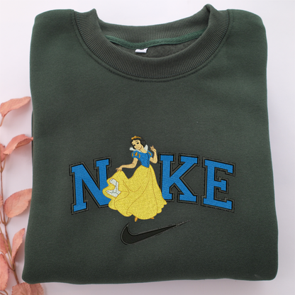 Nike Snow White Nike Embroidered Sweatshirt, Nike Movie Inspired, Valentine's Day Gifts Idea For Him Her