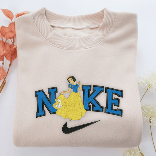 Nike Snow White Nike Embroidered Sweatshirt, Nike Movie Inspired, Valentine's Day Gifts Idea For Him Her
