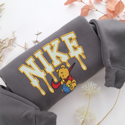 Nike Pooh Nike Embroidered Sweatshirt, Nike Movie Inspired, Valentine's Day Gifts Idea For Him Her