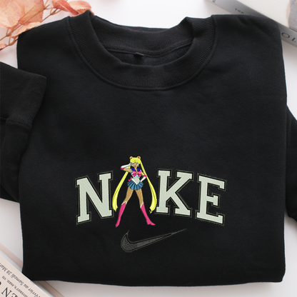 Nike Sailor Moon Nike Embroidered Sweatshirt, Nike Movie Inspired, Valentine's Day Gifts Idea For Him Her