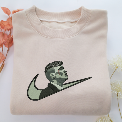 Thomas Shelby Swoosh Nike Embroidered Sweatshirt, Nike Movie Inspired, Valentine's Day Gifts Idea For Him Her