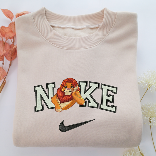 Nike Lion King v2 Nike Embroidered Sweatshirt, Nike Movie Inspired, Valentine's Day Gifts Idea For Him Her_