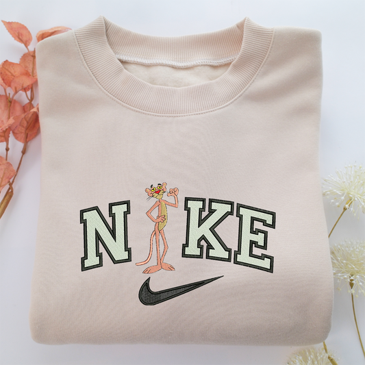 Nike Pink Panther v2 Nike Embroidered Sweatshirt, Nike Movie Inspired, Valentine's Day Gifts Idea For Him Her