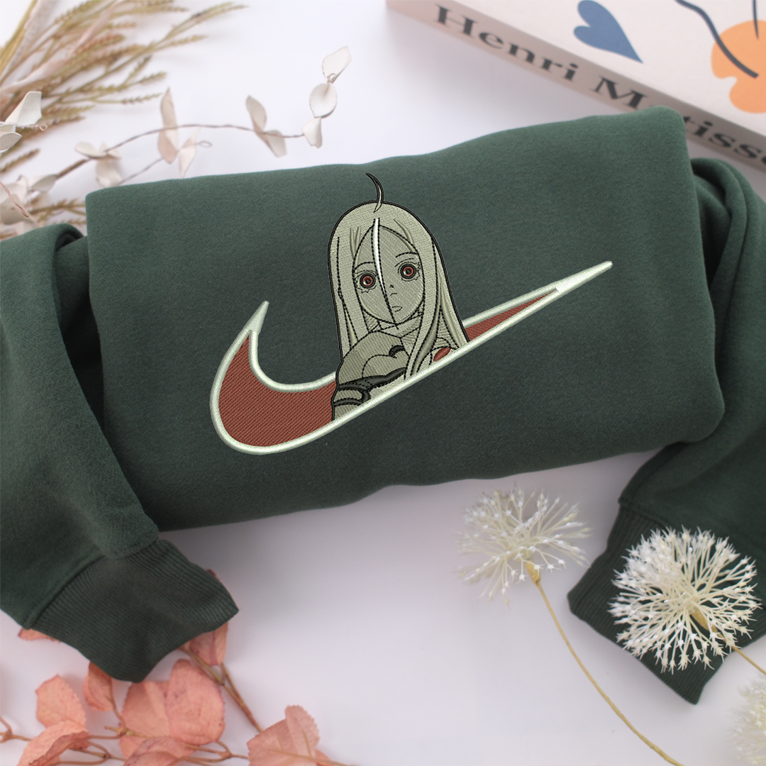 Shiro Swoosh Nike Embroidered Sweatshirt, Nike Movie Inspired, Valentine's Day Gifts Idea For Him Her