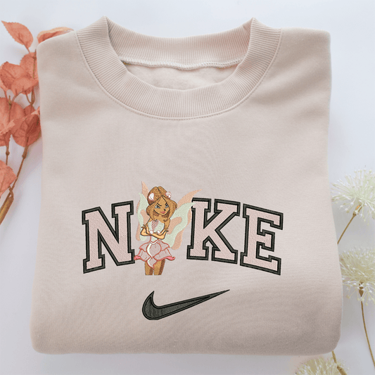 Nike Winx Flora Nike Embroidered Sweatshirt, Nike Movie Inspired, Valentine's Day Gifts Idea For Him Her