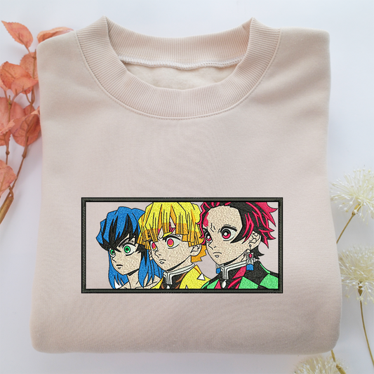 Demon Slayer Nike Embroidered Sweatshirt, Nike Movie Inspired, Valentine's Day Gifts Idea For Him Her