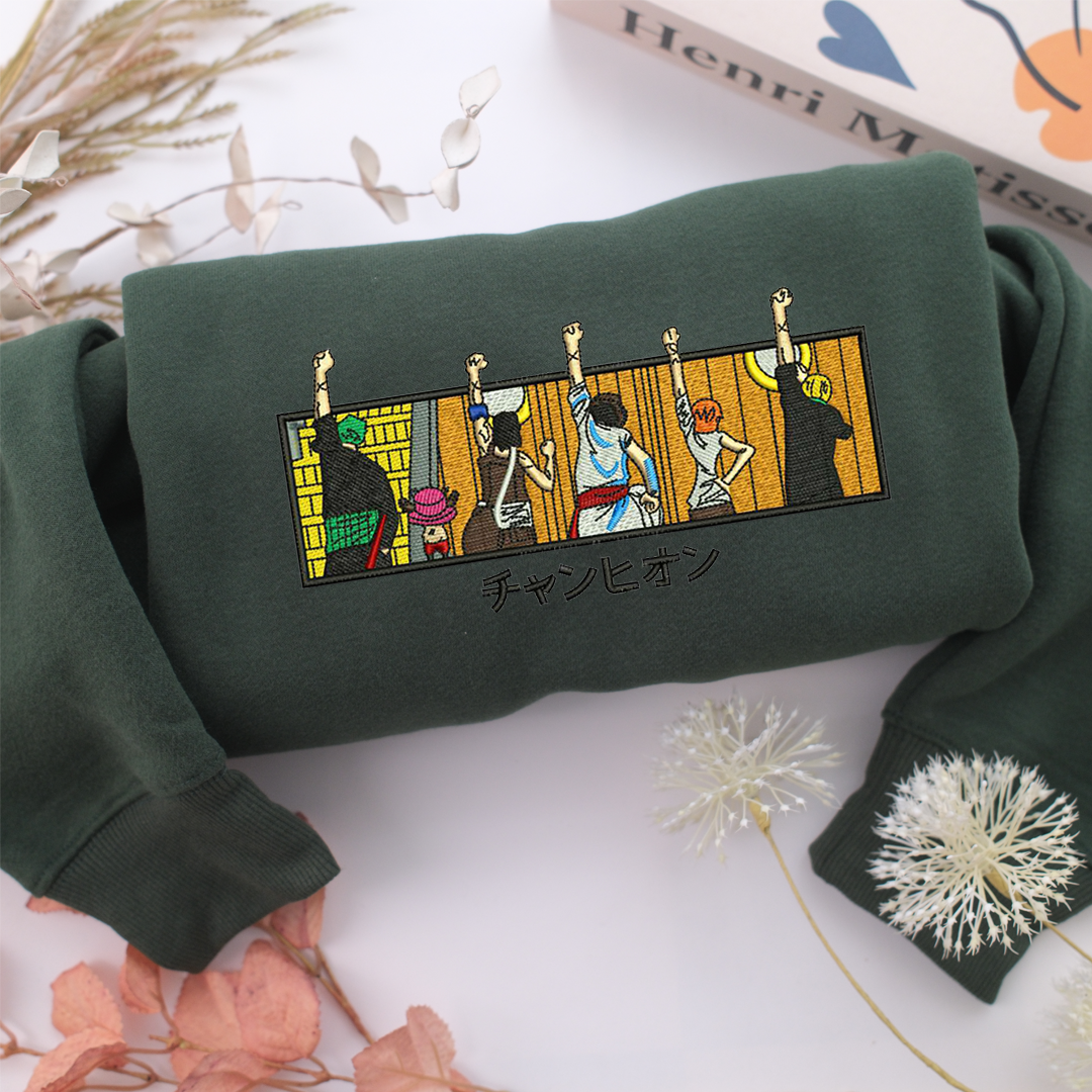 Anime Family Nike Embroidered Sweatshirt, Nike Movie Inspired, Valentine's Day Gifts Idea For Him Her