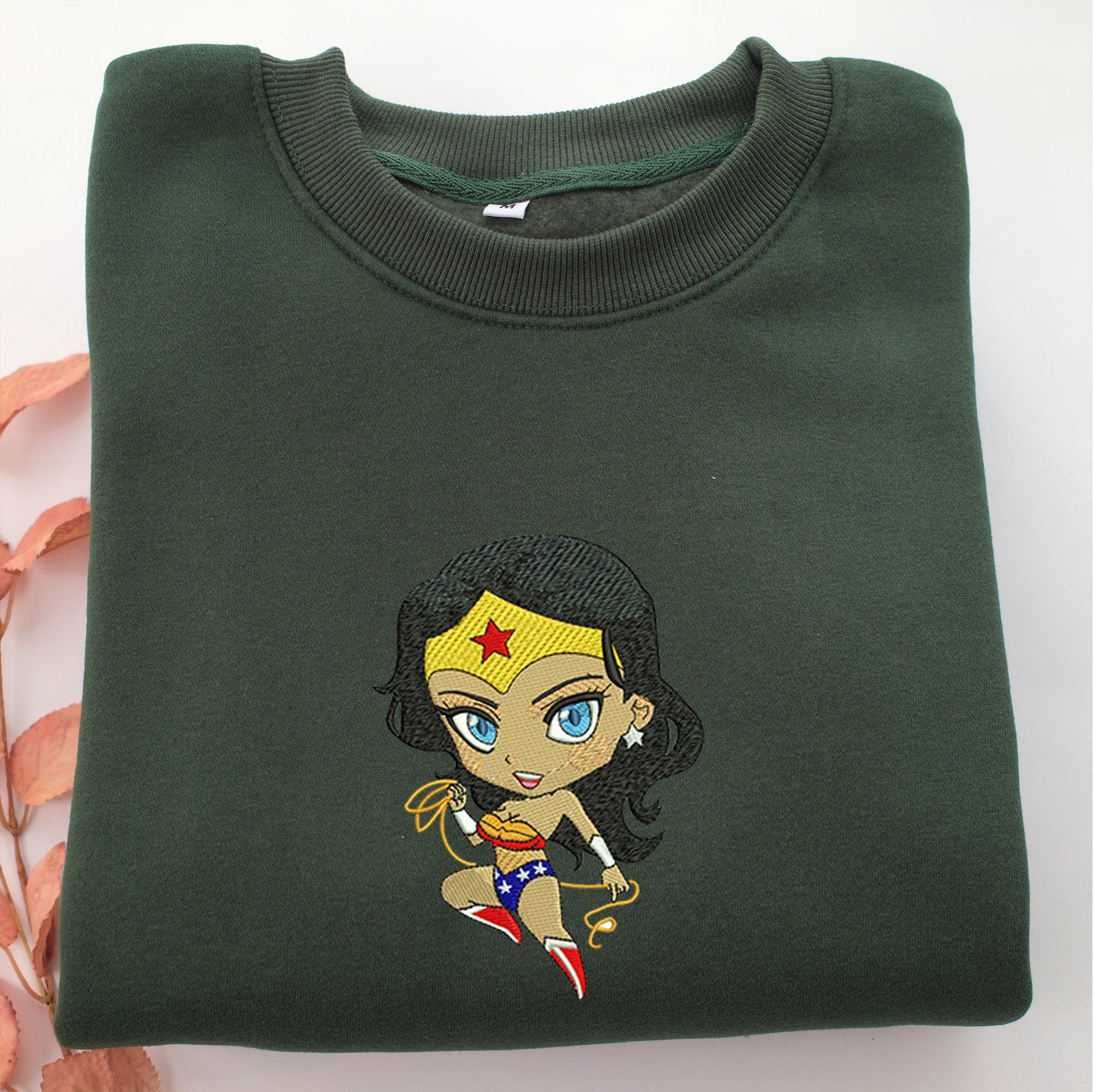 Chibi Wonder Woman Nike Embroidered Sweatshirt, Nike Movie Inspired, Valentine's Day Gifts Idea For Him Her