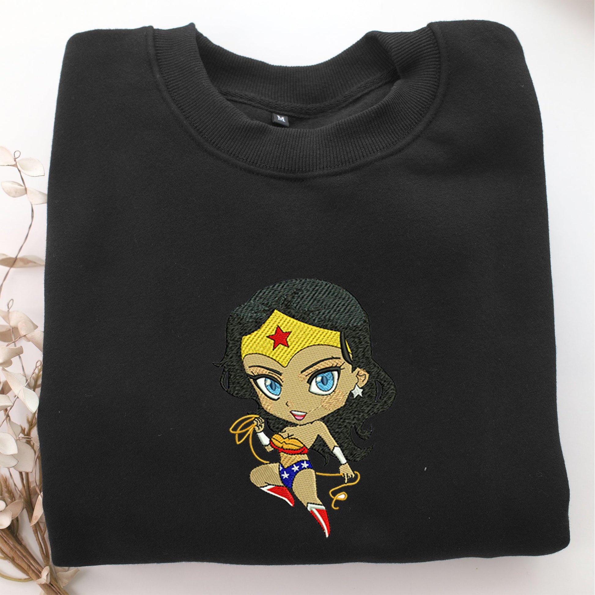 Chibi Wonder Woman Nike Embroidered Sweatshirt, Nike Movie Inspired, Valentine's Day Gifts Idea For Him Her