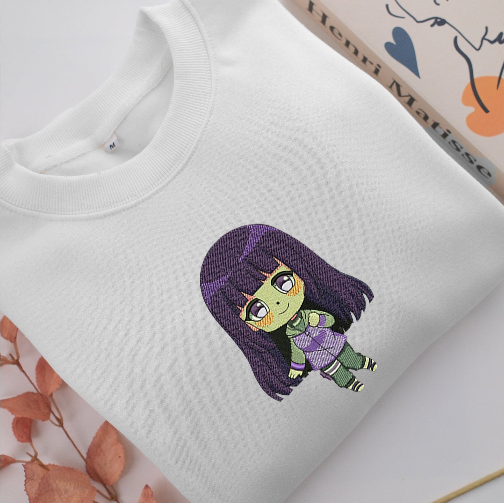 Chibi Hinata Nike Embroidered Sweatshirt, Nike Movie Inspired, Valentine's Day Gifts Idea For Him Her