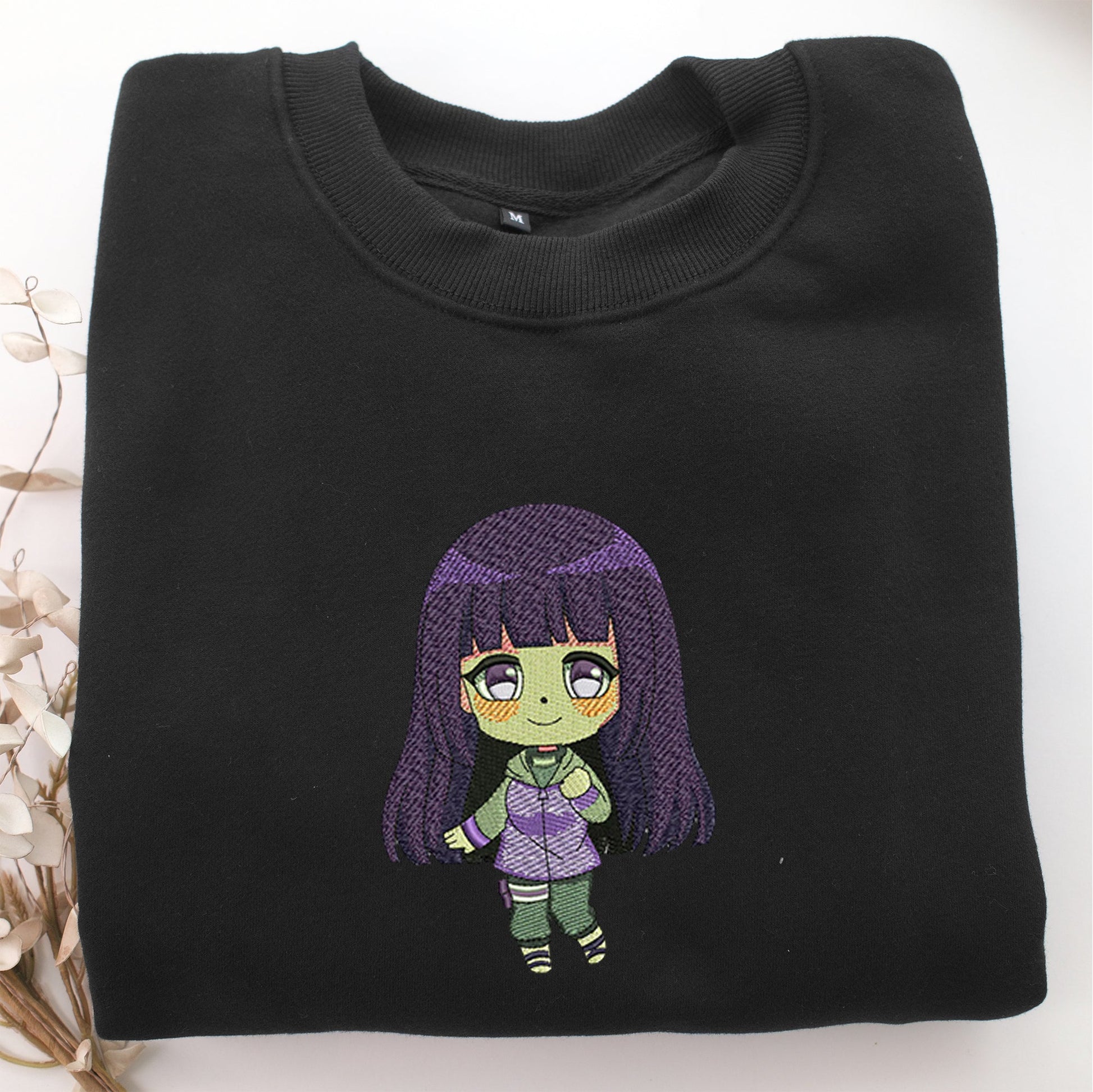 Chibi Hinata Nike Embroidered Sweatshirt, Nike Movie Inspired, Valentine's Day Gifts Idea For Him Her