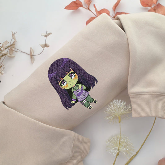 Chibi Hinata Nike Embroidered Sweatshirt, Nike Movie Inspired, Valentine's Day Gifts Idea For Him Her
