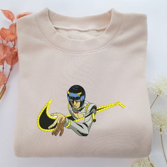 Bruno Bucciarati Swoosh Nike Embroidered Sweatshirt, Nike Movie Inspired, Valentine's Day Gifts Idea For Him Her