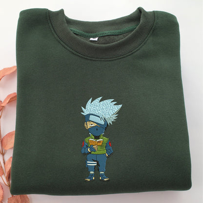 Chibi Kakashi Hatake Nike Embroidered Sweatshirt, Nike Movie Inspired, Valentine's Day Gifts Idea For Him Her