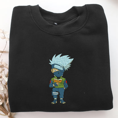 Chibi Kakashi Hatake Nike Embroidered Sweatshirt, Nike Movie Inspired, Valentine's Day Gifts Idea For Him Her