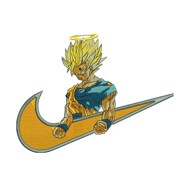 Angel Goku Swoosh Nike Embroidered Sweatshirt, Nike Movie Inspired, Valentine's Day Gifts Idea For Him Her
