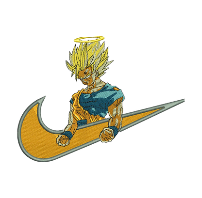 Angel Goku Swoosh Nike Embroidered Sweatshirt, Nike Movie Inspired, Valentine's Day Gifts Idea For Him Her