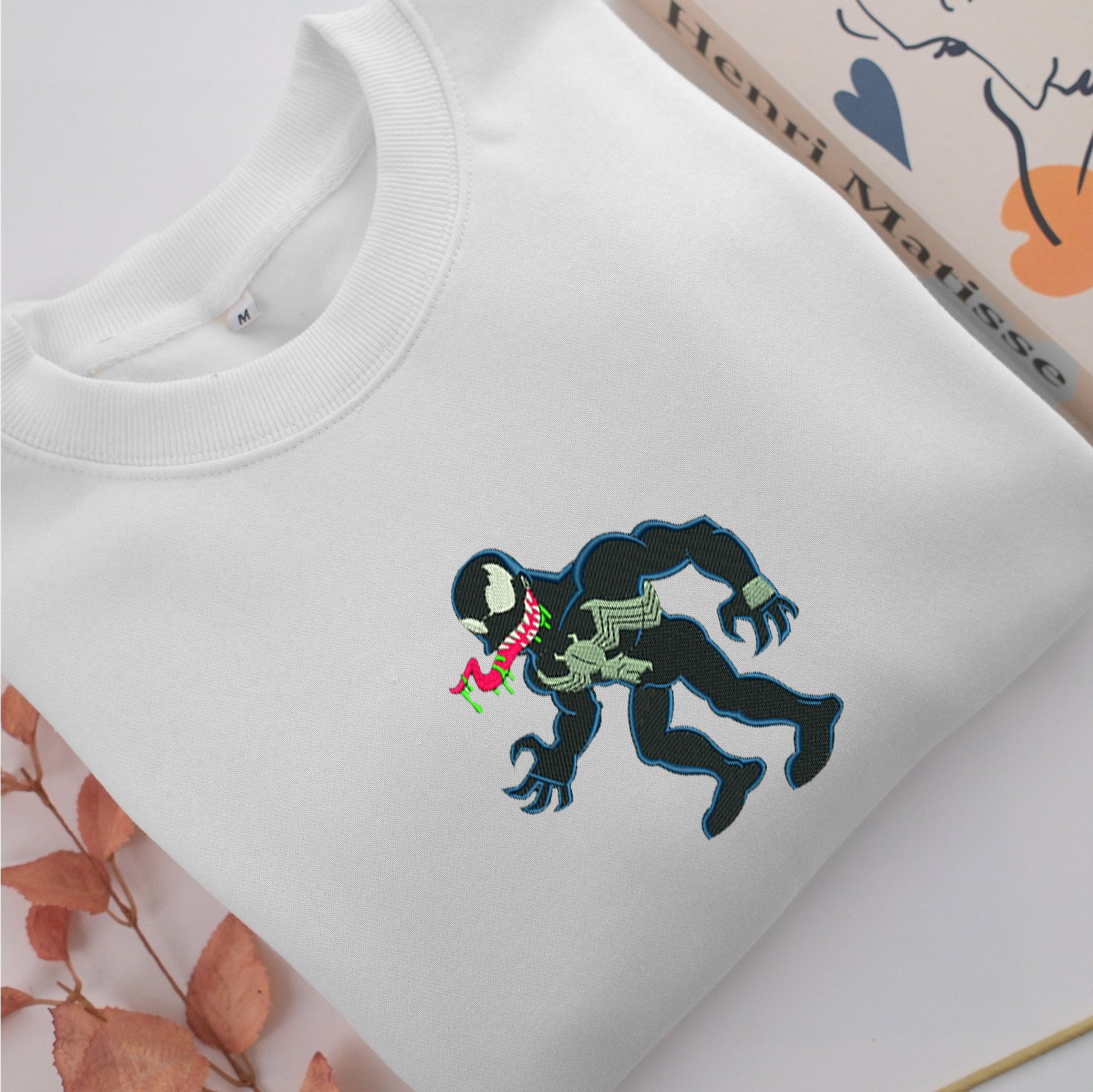 Chibi Venom Nike Embroidered Sweatshirt, Nike Movie Inspired, Valentine's Day Gifts Idea For Him Her