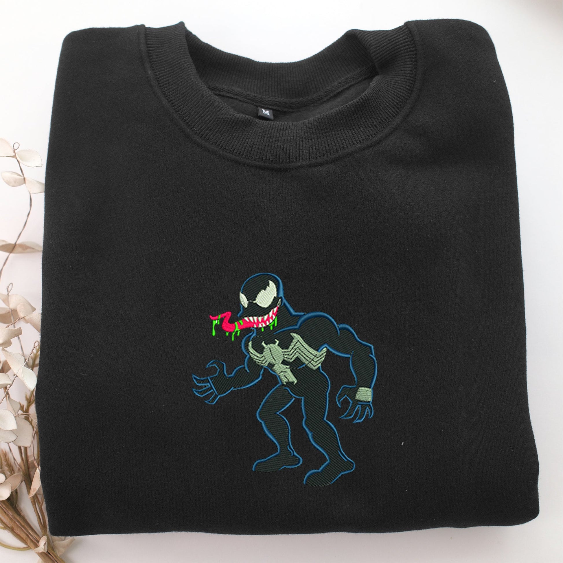Chibi Venom Nike Embroidered Sweatshirt, Nike Movie Inspired, Valentine's Day Gifts Idea For Him Her