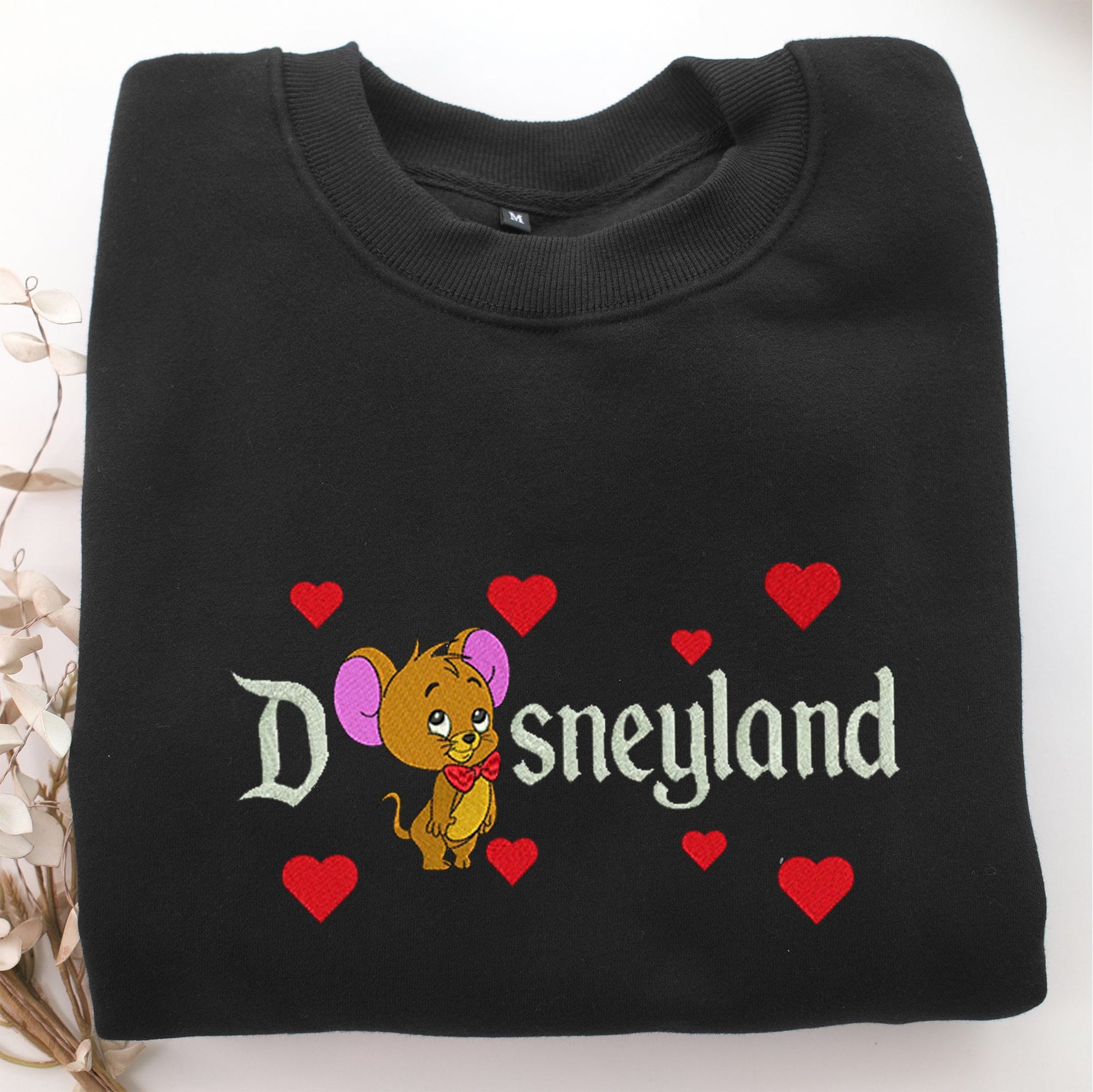 Chibi Jerry Disneyland Embroidery, Disneyland Embroidered Sweatshirt, Movie Disney Inspired, Valentine's Day Gifts Idea For Him Her