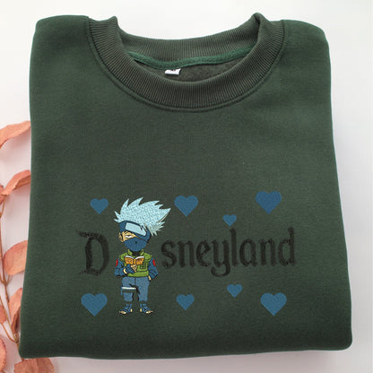 Chibi Kakashi Hatake Disneyland Embroidery, Disneyland Embroidered Sweatshirt, Movie Disney Inspired, Valentine's Day Gifts Idea For Him Her
