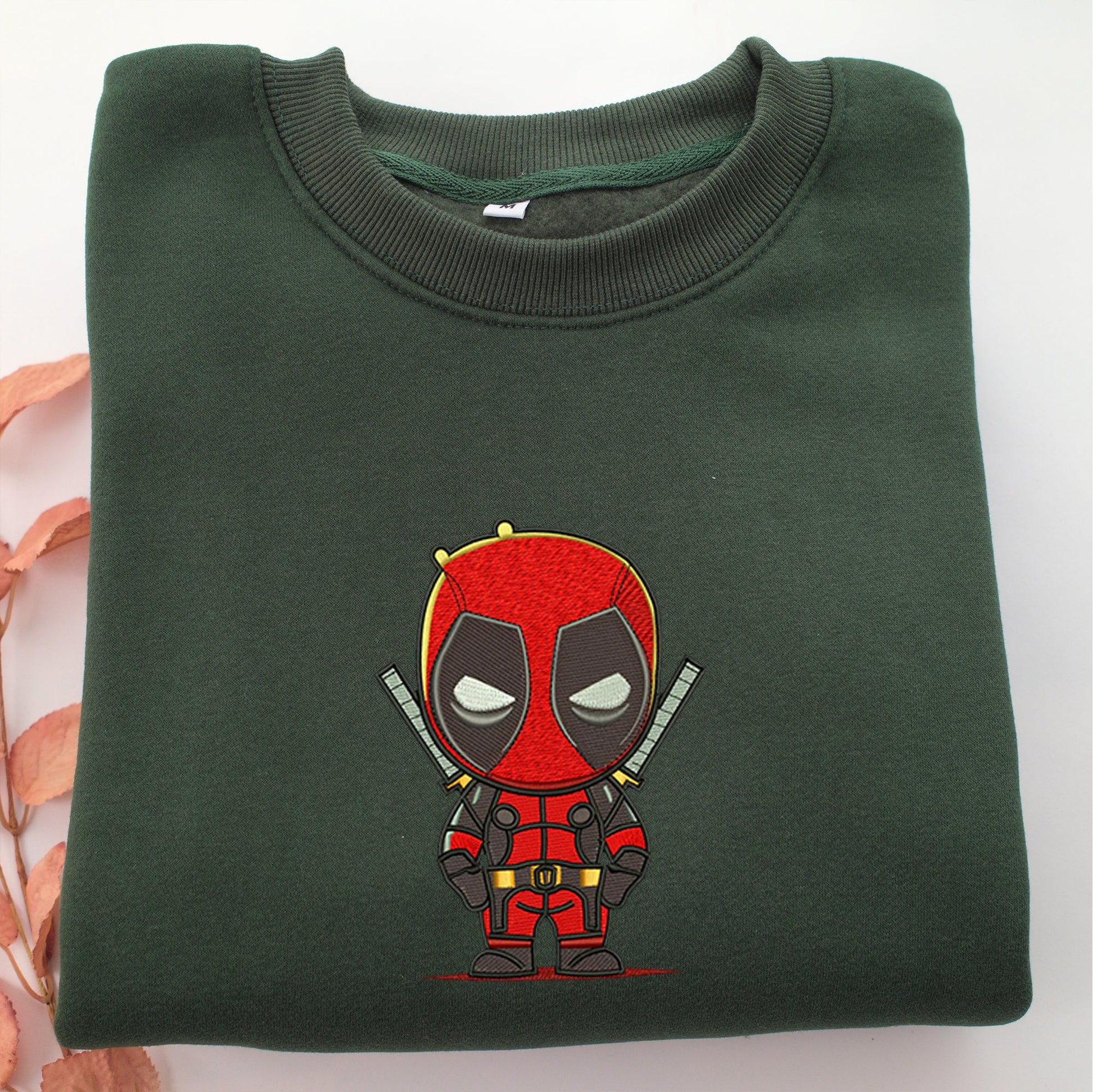 Chibi Deadpool Embroidery, Disneyland Embroidered Sweatshirt, Movie Disney Inspired, Valentine's Day Gifts Idea For Him Her