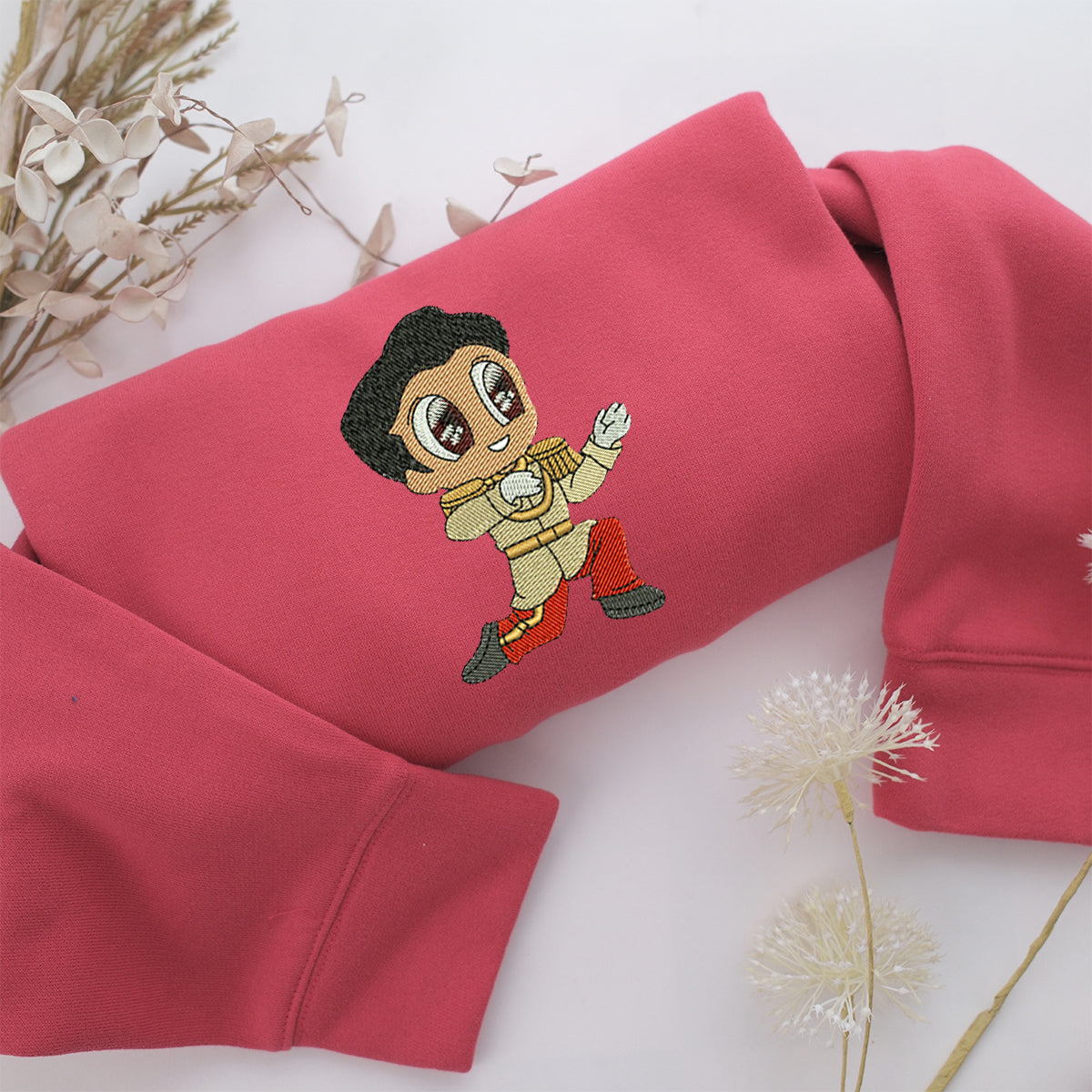 Chibi Prince Charming Embroidery, Disneyland Embroidered Sweatshirt, Movie Disney Inspired, Valentine's Day Gifts Idea For Him Her