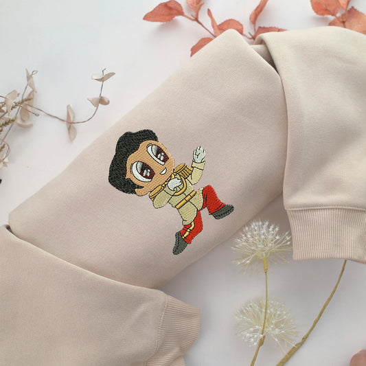 Chibi Prince Charming Embroidery, Disneyland Embroidered Sweatshirt, Movie Disney Inspired, Valentine's Day Gifts Idea For Him Her