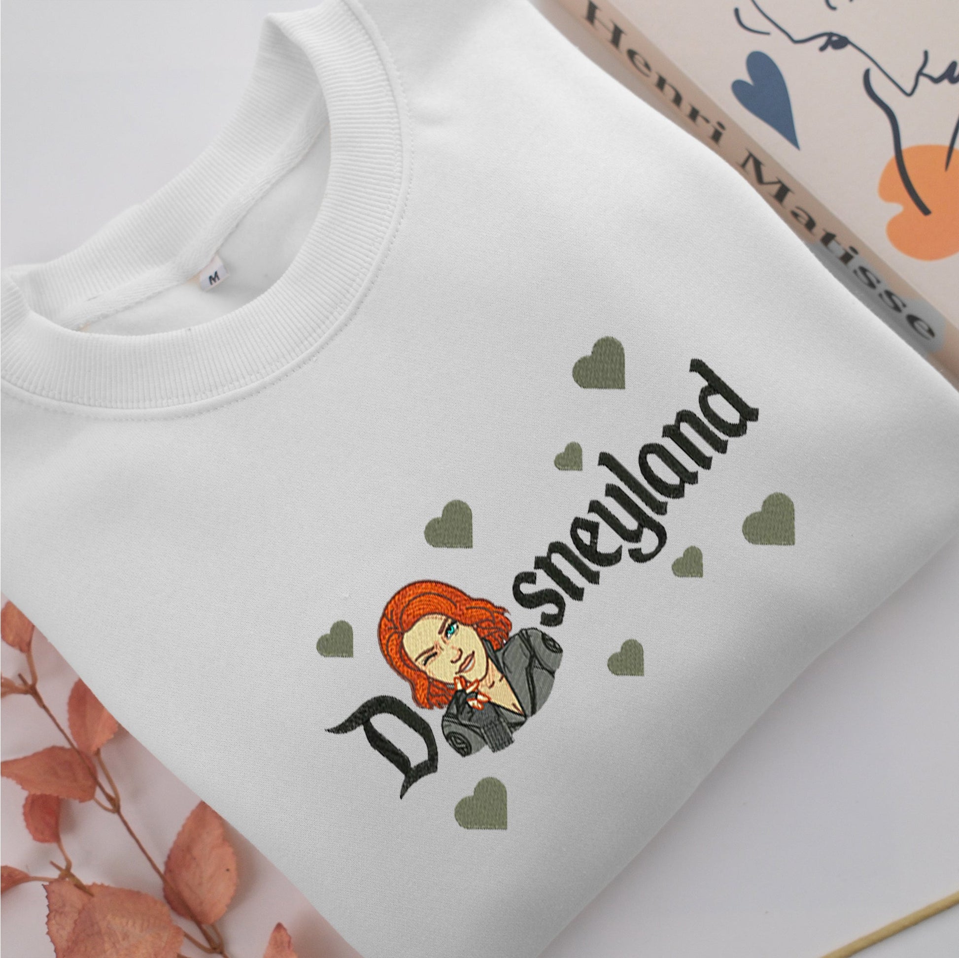 Wanda Half Disneyland Embroidery, Disneyland Embroidered Sweatshirt, Movie Disney Inspired, Valentine's Day Gifts Idea For Him Her