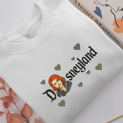 Wanda Half Disneyland Embroidery, Disneyland Embroidered Sweatshirt, Movie Disney Inspired, Valentine's Day Gifts Idea For Him Her