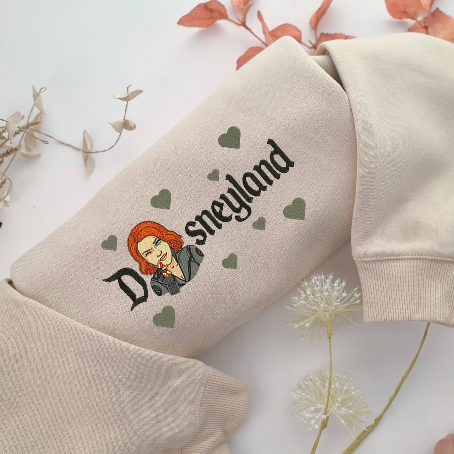 Wanda Half Disneyland Embroidery, Disneyland Embroidered Sweatshirt, Movie Disney Inspired, Valentine's Day Gifts Idea For Him Her