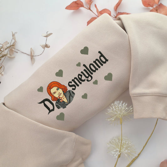 Wanda Half Disneyland Embroidery, Disneyland Embroidered Sweatshirt, Movie Disney Inspired, Valentine's Day Gifts Idea For Him Her