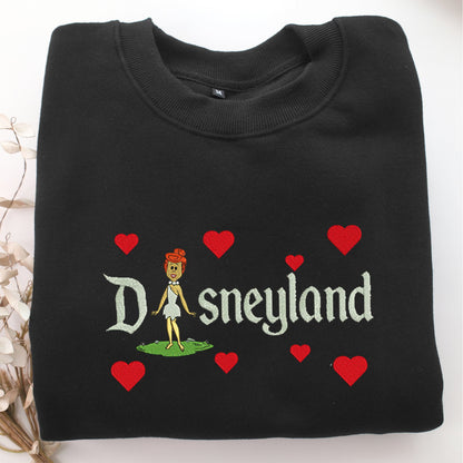 Wilma Disneyland Embroidery, Disneyland Embroidered Sweatshirt, Movie Disney Inspired, Valentine's Day Gifts Idea For Him Her